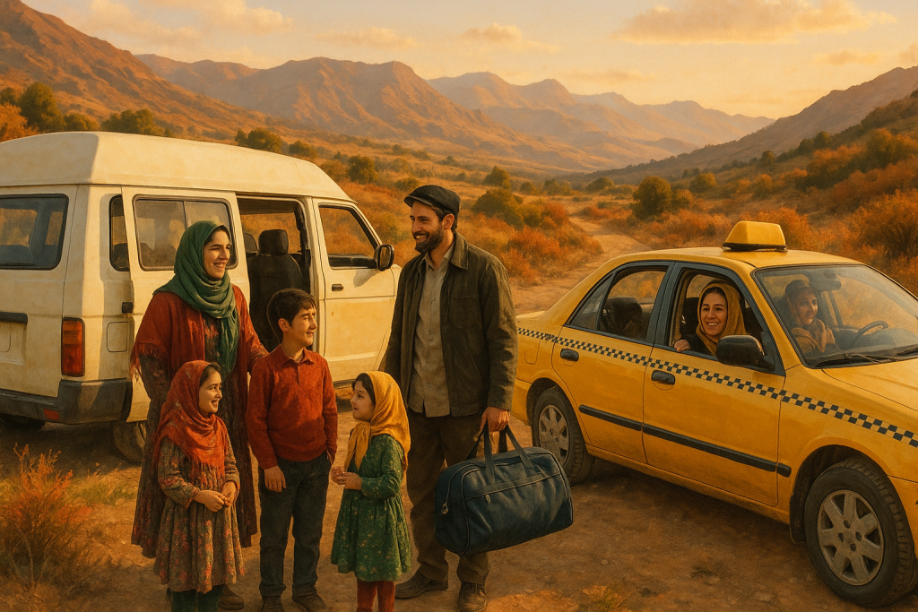 سفر خانوادگی با تاکسی بهتر است یا اجاره ون؟ 