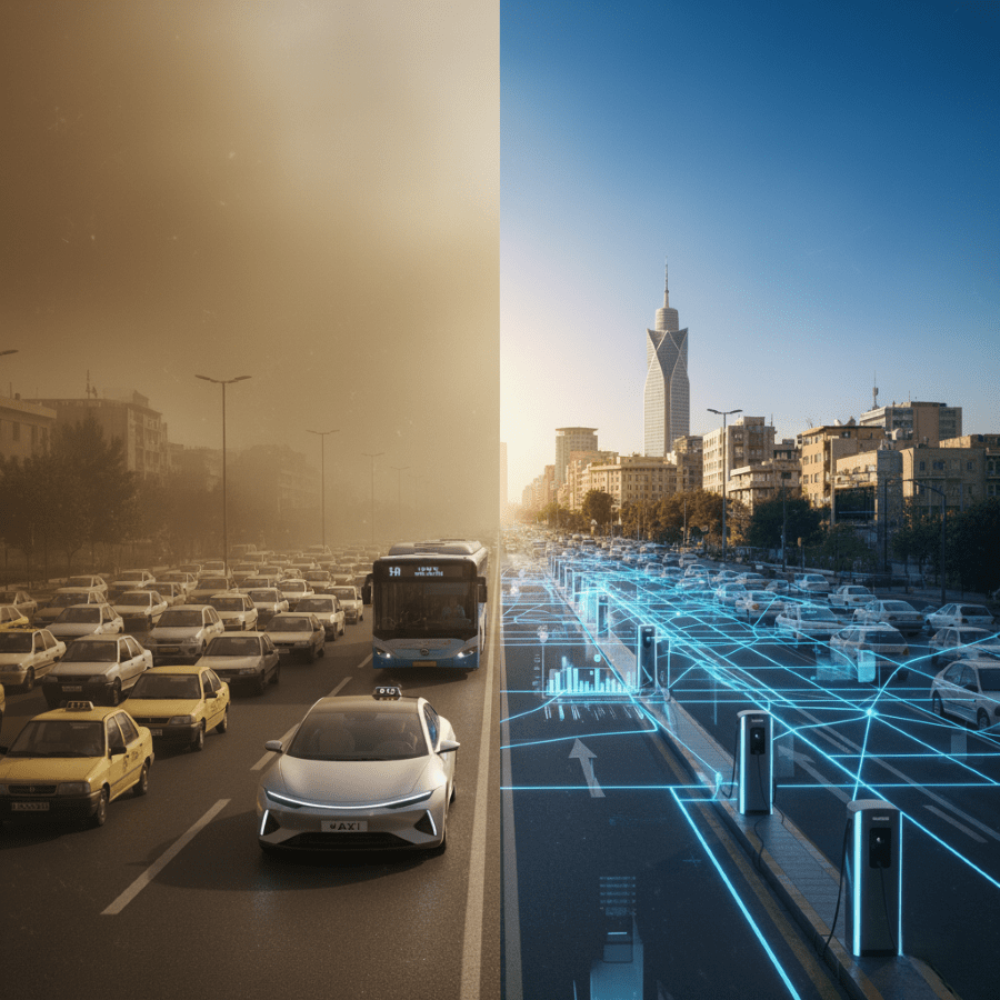خودروهای برقی در ناوگان حمل‌ و نقل تهران: رؤیای هوای پاک یا کابوس زیرساخت؟ ⚡️🏙️